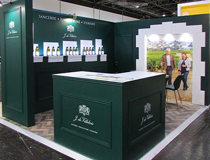 standiste pour salon Wineparis et Prowein, Domaine J de Villebois