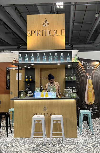 Design de stand éphémère, Be Spirits Wineparis, Spiritique